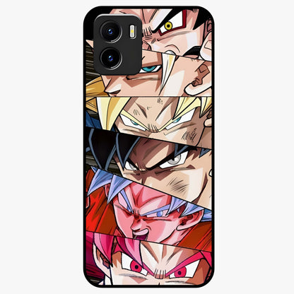 Anime Character Glass Case showing flat back view with vibrant anime artwork and glossy glass finish.