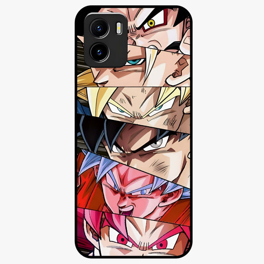 Anime Character Glass Case showing flat back view with vibrant anime artwork and glossy glass finish.