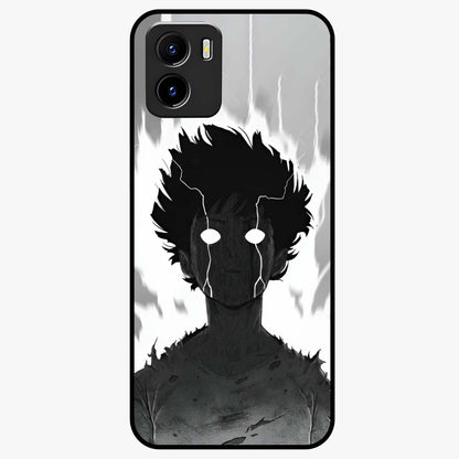 Awakened Inner Rage Glass Case showing flat back view with intense artistic artwork and glossy glass finish.
