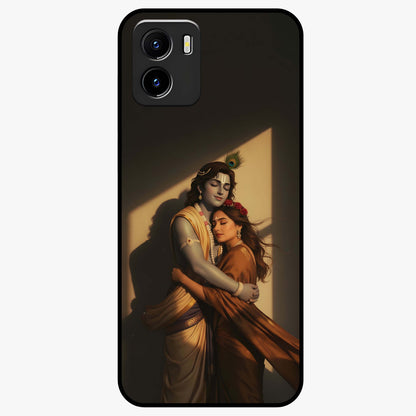 Divine Eternal Love Glass Case showing flat back view with spiritual love themed artwork and glossy glass finish.