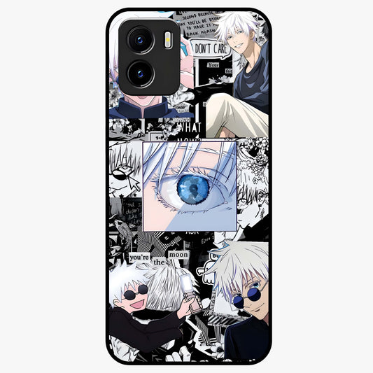 Infinity Sorcerer Chaos Glass Case showing flat back view with mystical sorcerer themed artwork and glossy glass finish.