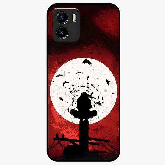 Itachi Limited Edition Naruto Anime Glass Case showing flat back view with iconic anime character artwork and glossy glass finish.