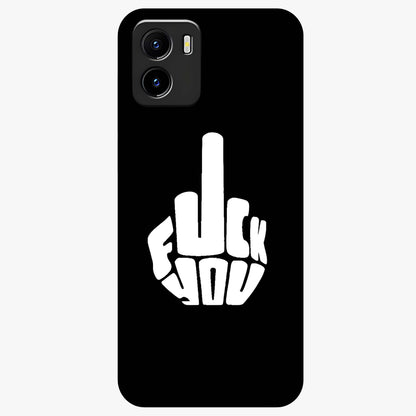 Rebel Mode On Glass Case showing flat back view with bold rebellious typography artwork and glossy glass finish.