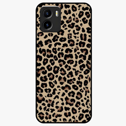 Savage Chic Pattern Glass Case showing flat back view with stylish patterned artwork and glossy glass finish.