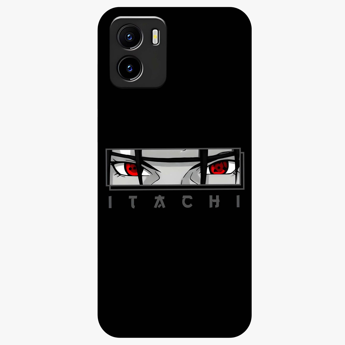 Scarlet Gaze Dominance Glass Case showing flat back view with striking red themed artwork and glossy glass finish.