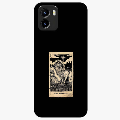 The Empress Glass Case showing flat back view with regal feminine artwork and glossy glass finish.