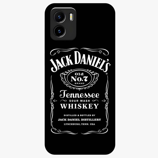 Vintage Whiskey Heritage Glass Case showing flat back view with classic whiskey inspired artwork and glossy glass finish.