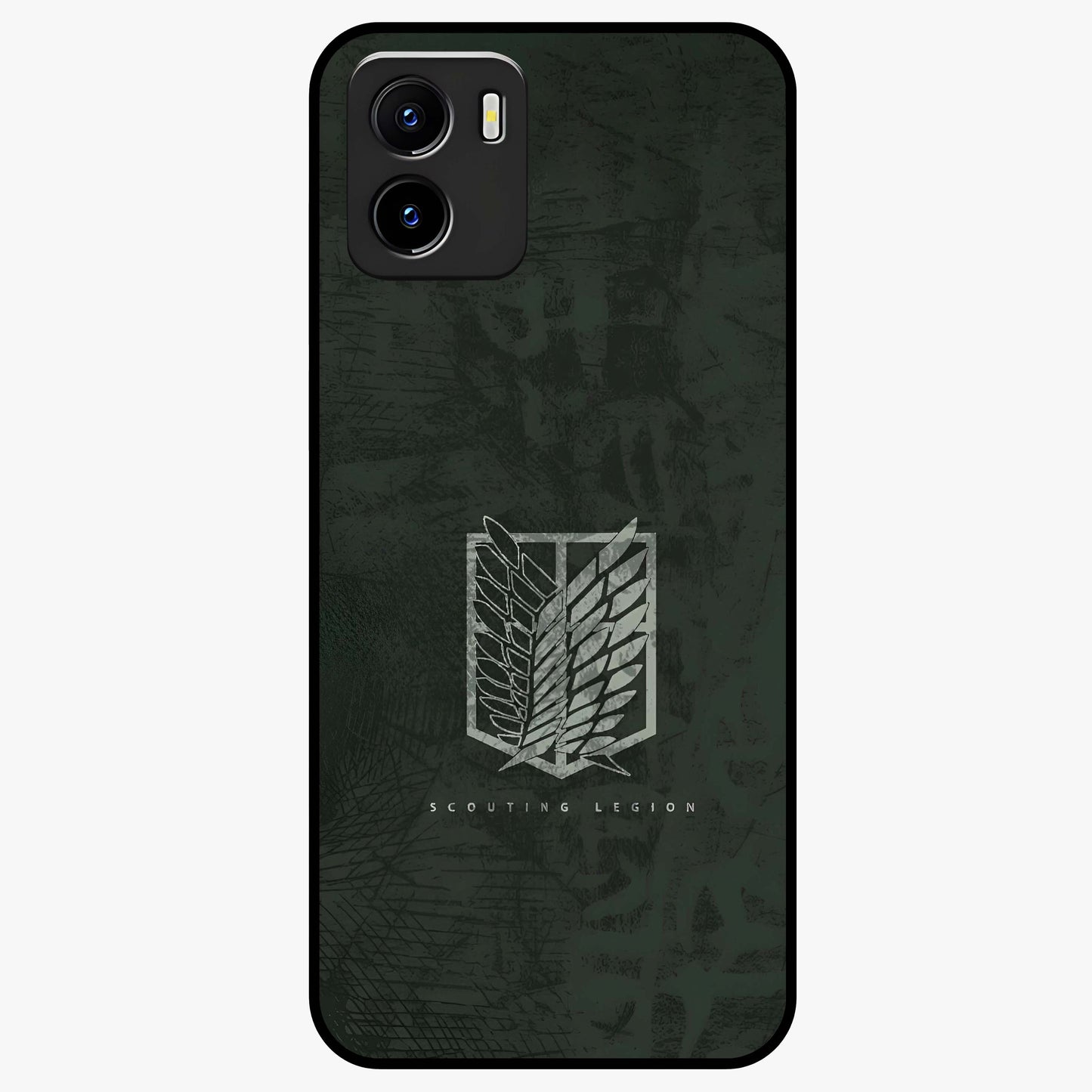 Wings Of Freedom Glass Case showing flat back view with symbolic wings artwork and glossy glass finish.