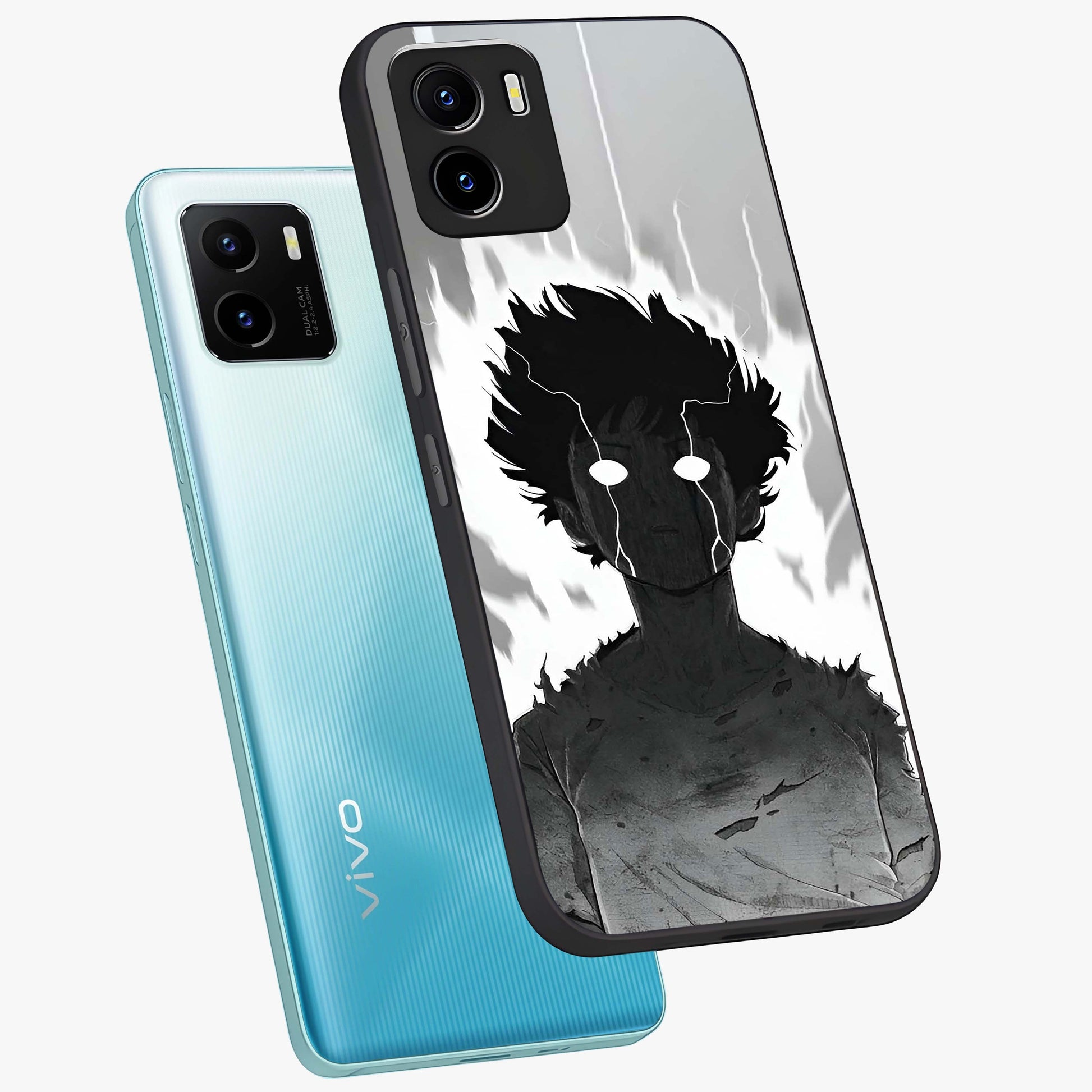 Awakened Inner Rage Glass Case displayed in angled mockup highlighting powerful graphic design and bold artistic theme.