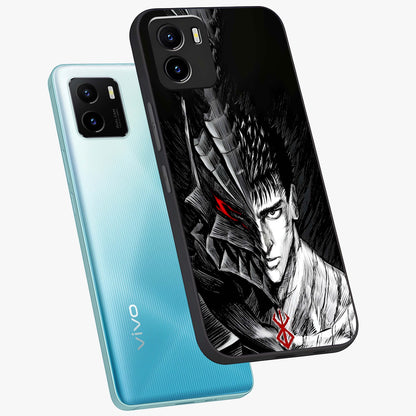 Berserker Blood Oath Glass Case displayed in angled mockup highlighting dark fantasy graphic design and powerful theme.