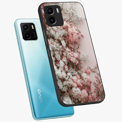 Blush Blossom Cloud Glass Case displayed in angled mockup highlighting soft cloud and blossom design with pastel aesthetic.