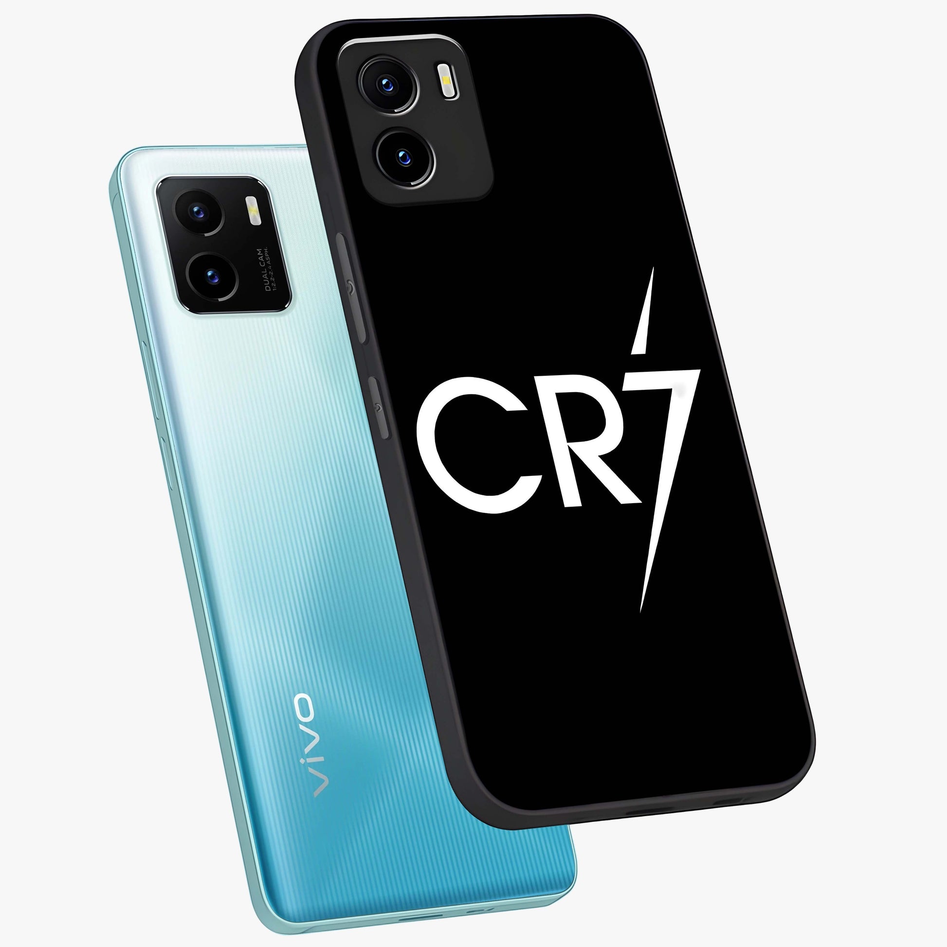 Cr7 Elite Strike Glass Case displayed in angled mockup highlighting powerful sports graphic with bold athletic theme.