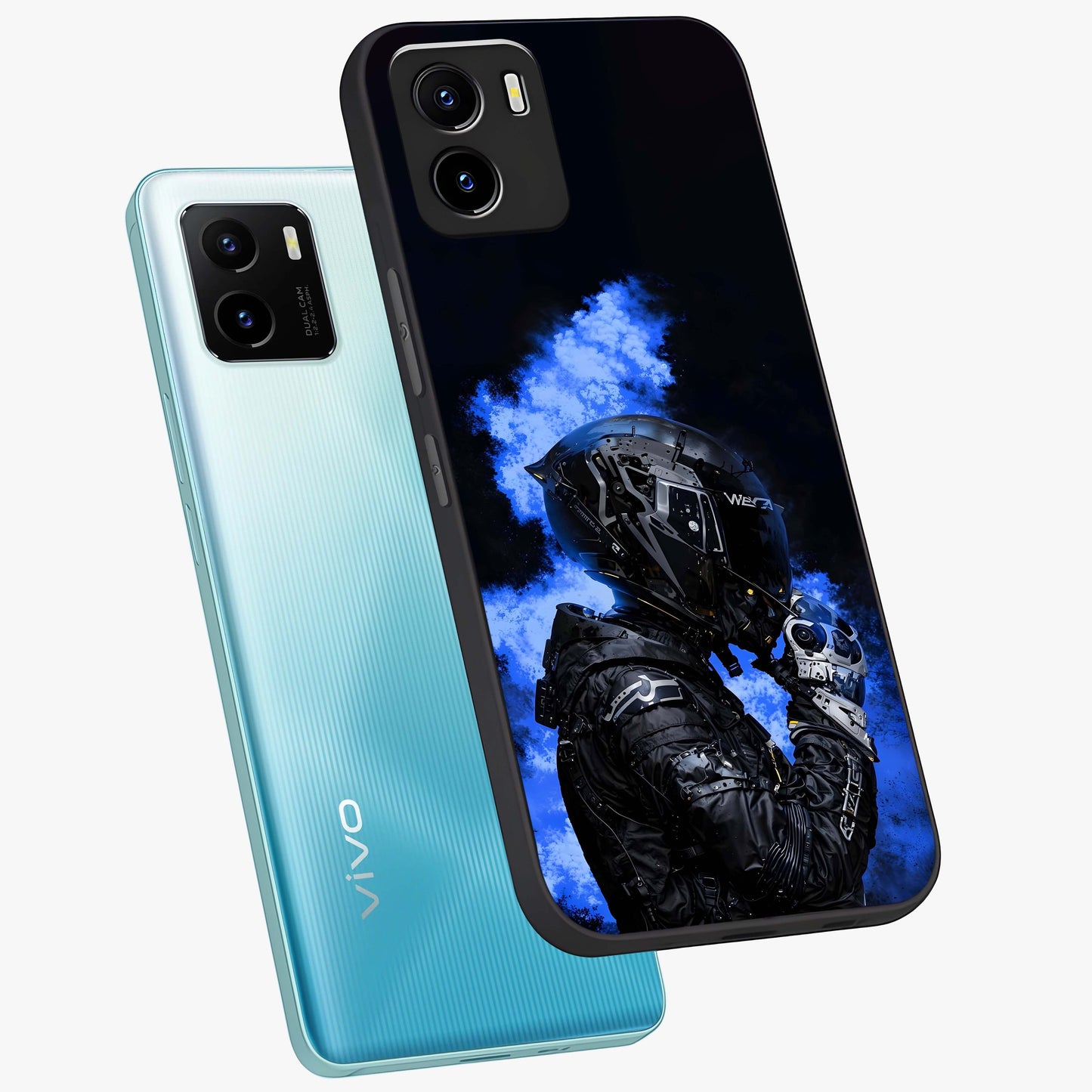 Cyber Sentinel Protocol Glass Case displayed in angled mockup highlighting digital cyber design with sci-fi aesthetic style.