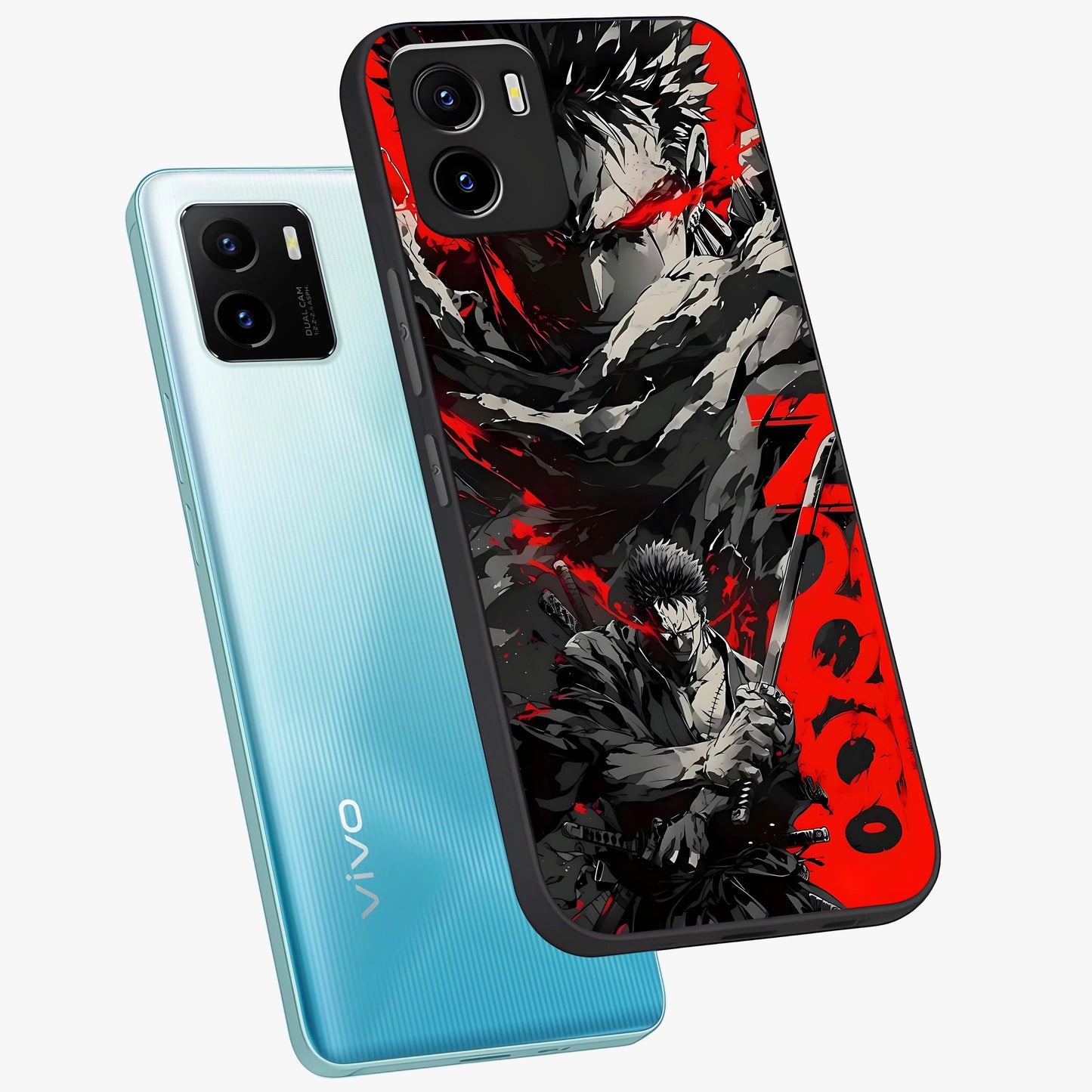 Demon Sword Resolve Glass Case displayed in angled mockup highlighting powerful demon sword illustration with dark fantasy aesthetic.