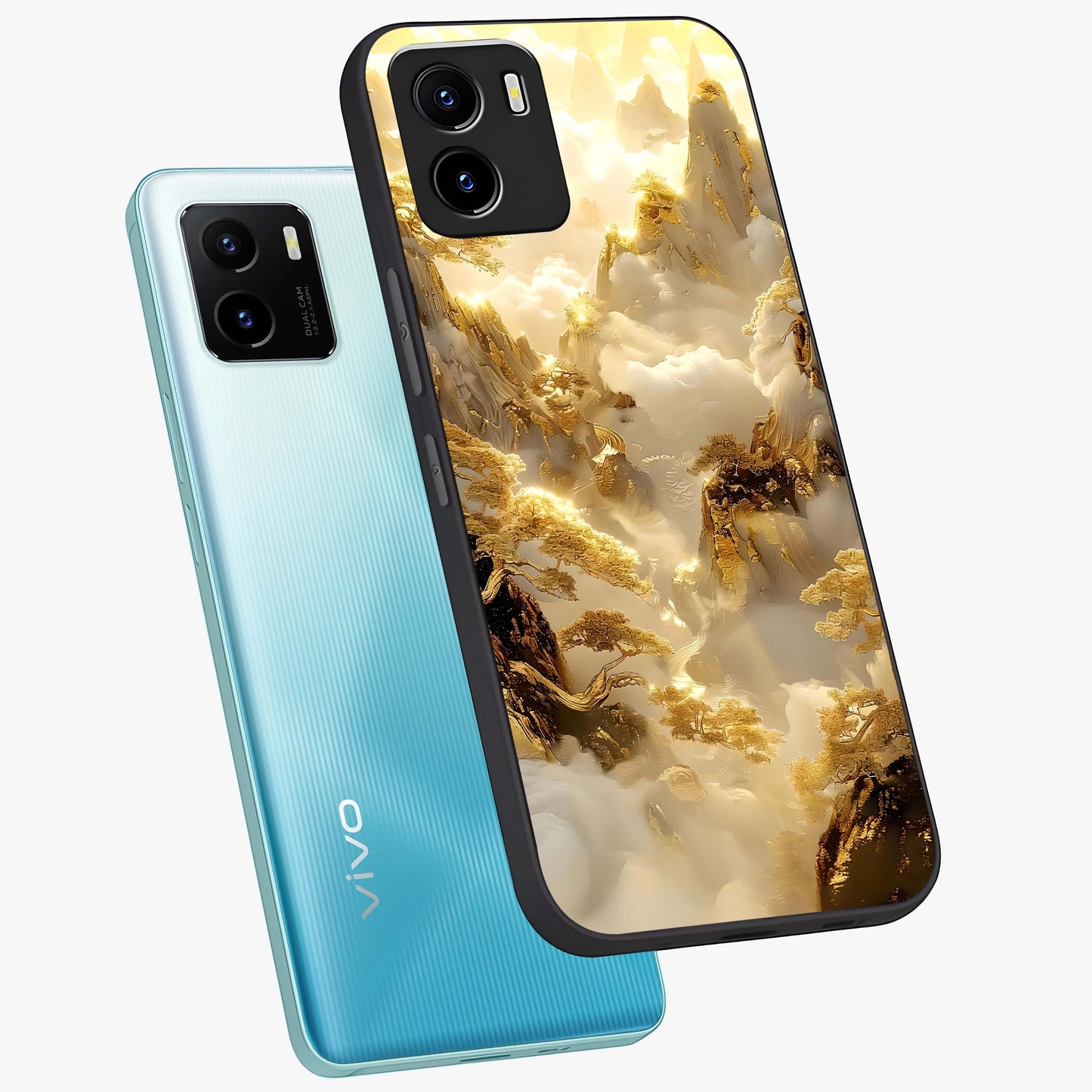 Gates Of Illumination Glass Case displayed in angled mockup highlighting radiant portal inspired design with fantasy aesthetic.