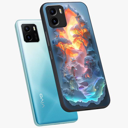 Glow Forest Portal Glass Case displayed in angled mockup highlighting mystical forest design with magical glowing aesthetic.