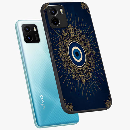 Golden Celestial Charm Glass Case displayed in angled mockup highlighting sparkling cosmic charm design with celestial aesthetic.