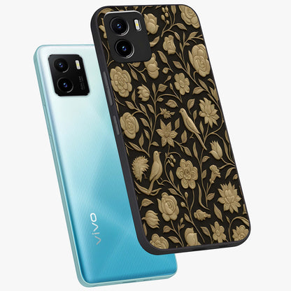 Golden Evil Eye Mandala Glass Case displayed in angled mockup highlighting protective evil eye symbol with golden mandala design.