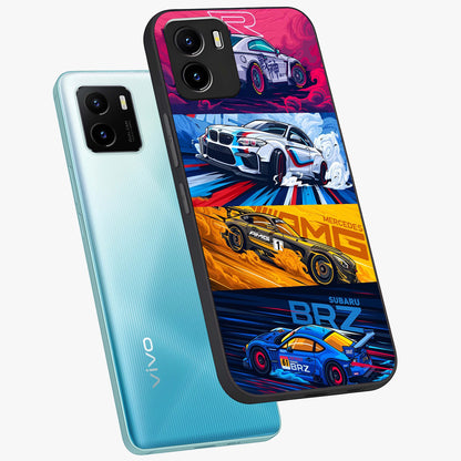 JDM Sports Car Glass Case displayed in angled mockup highlighting sleek Japanese racing car design with automotive aesthetic.
