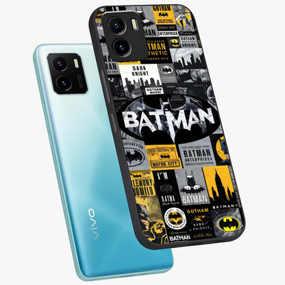 Knight Gotham Rise Glass Case displayed in angled mockup highlighting powerful knight silhouette design with dramatic aesthetic.