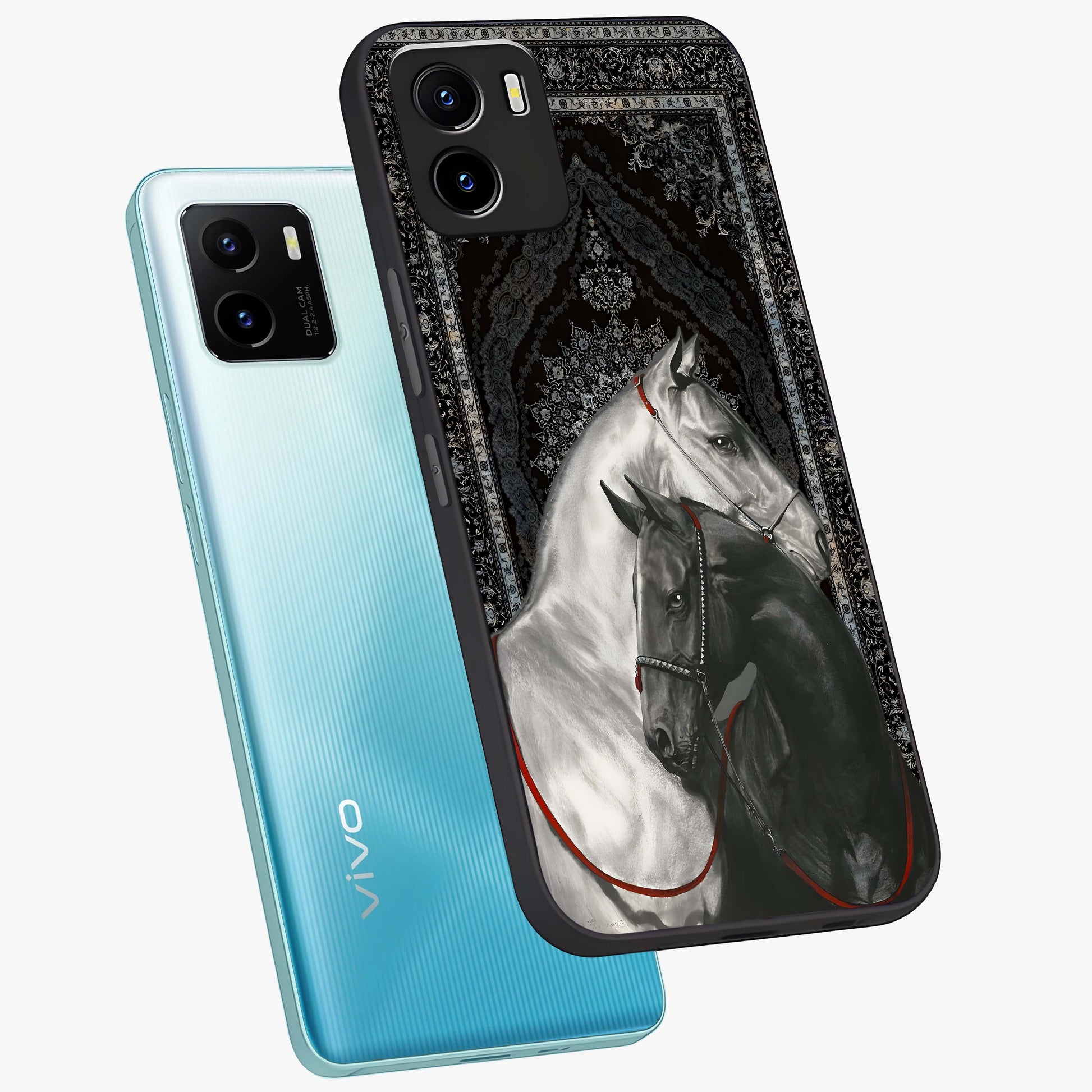 Majestic Ride Legacy Glass Case displayed in angled mockup highlighting sleek vehicle design with bold racing aesthetic.