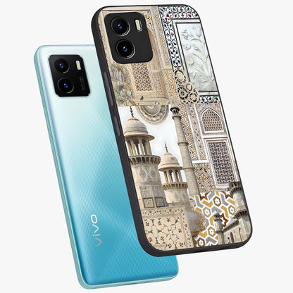 Mughal Marble Legacy Glass Case displayed in angled mockup highlighting elegant heritage marble artwork with royal aesthetic.