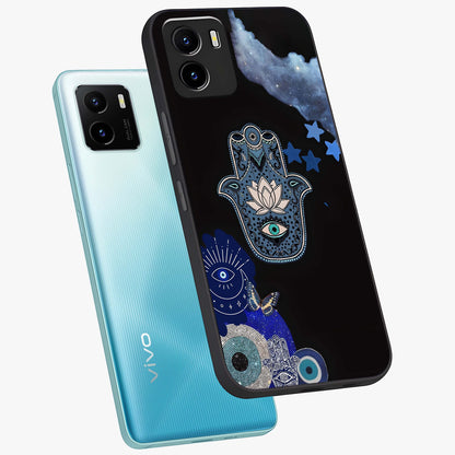 Mystic Hand Aura Glass Case displayed in angled mockup highlighting magical aura design with spiritual aesthetic style.