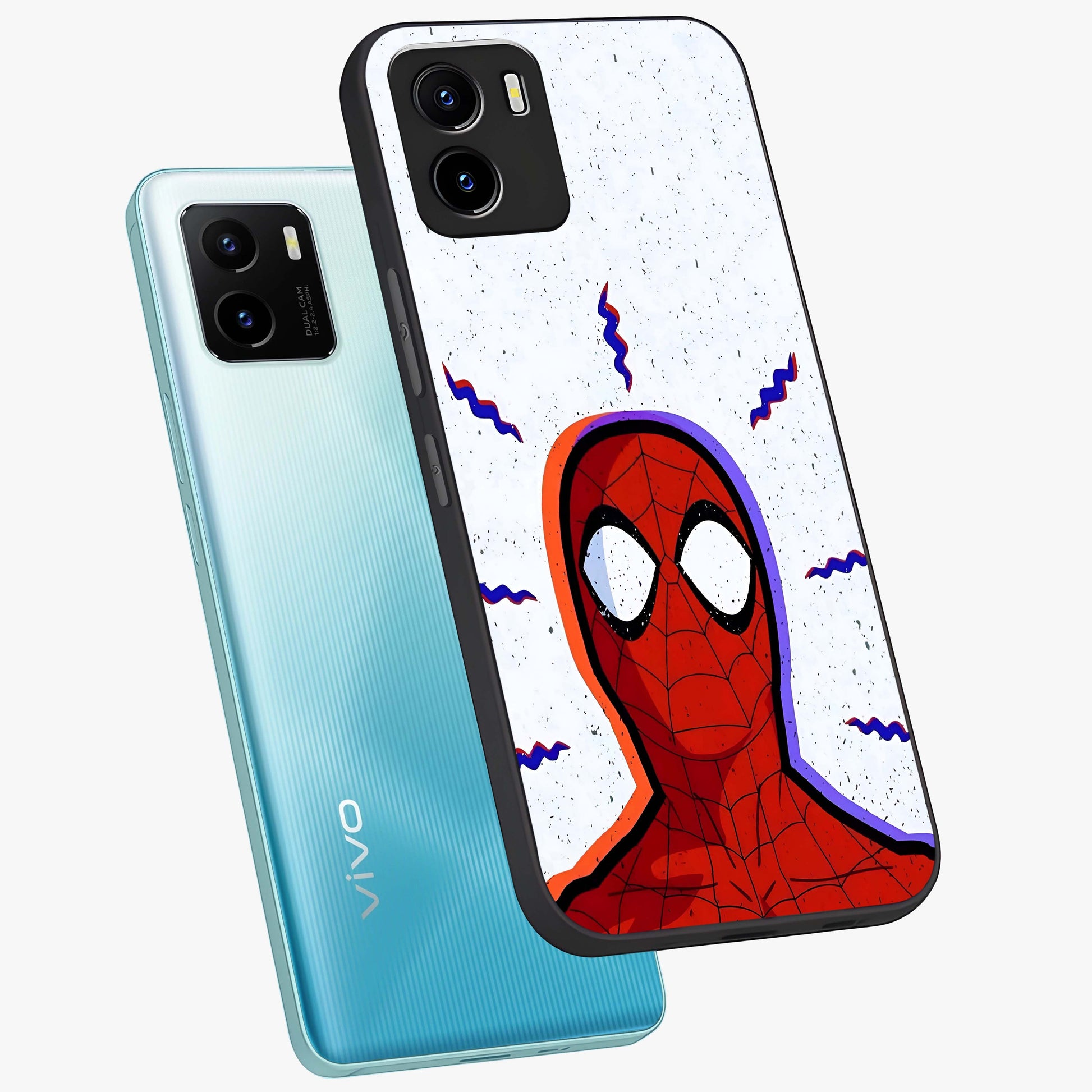 Omg Spiderman Glass Case displayed in angled mockup highlighting dynamic hero illustration with action comic aesthetic.