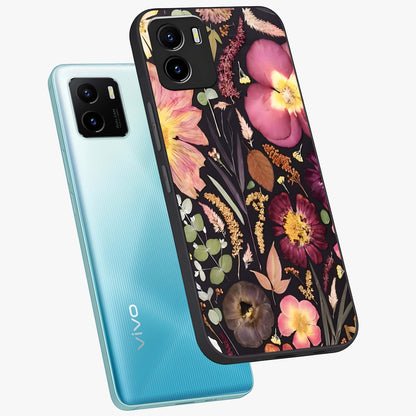 Petal Dream Tapestry Glass Case displayed in angled mockup highlighting decorative petal pattern with elegant botanical aesthetic.
