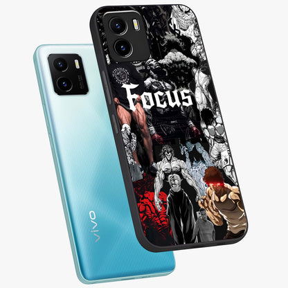 Relentless Power Focus Glass Case displayed in angled mockup highlighting bold statement design with modern aesthetic style.