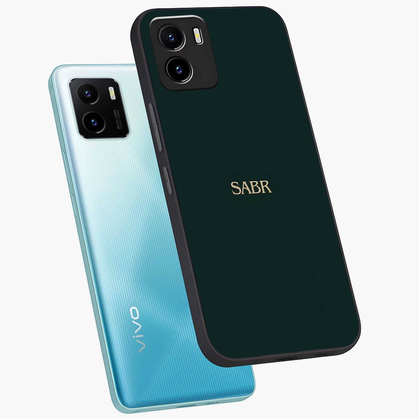 Sabr Minimal Patience Glass Case displayed in angled mockup highlighting simple inspirational design with clean aesthetic style.