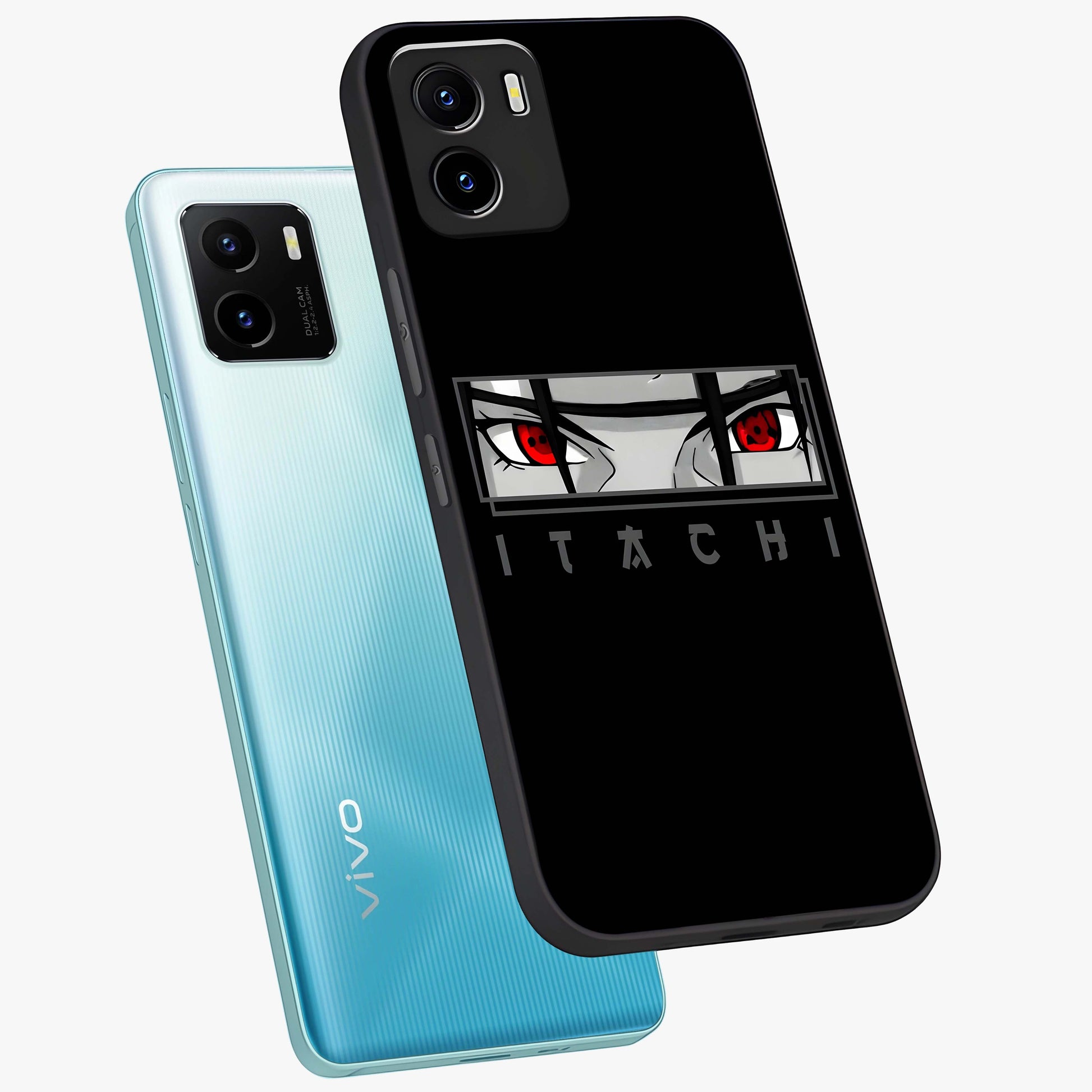 Scarlet Gaze Dominance Glass Case displayed in angled mockup highlighting intense visual design with bold scarlet aesthetic.