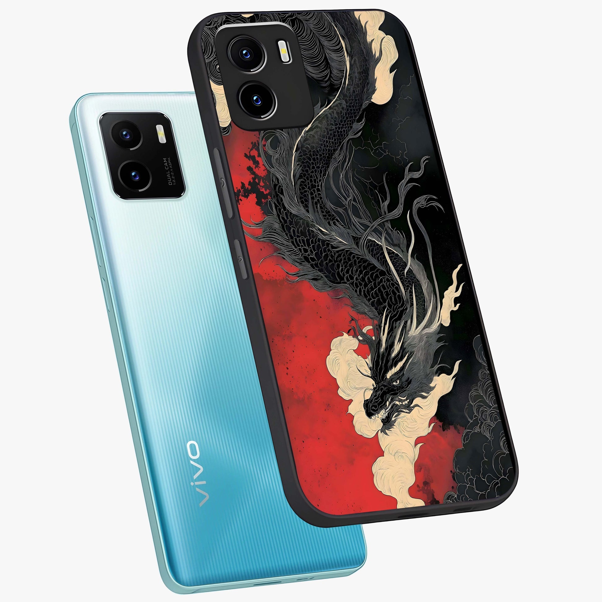 Shadow Dragon Fury Glass Case displayed in angled mockup highlighting powerful dragon illustration with dark fantasy aesthetic.