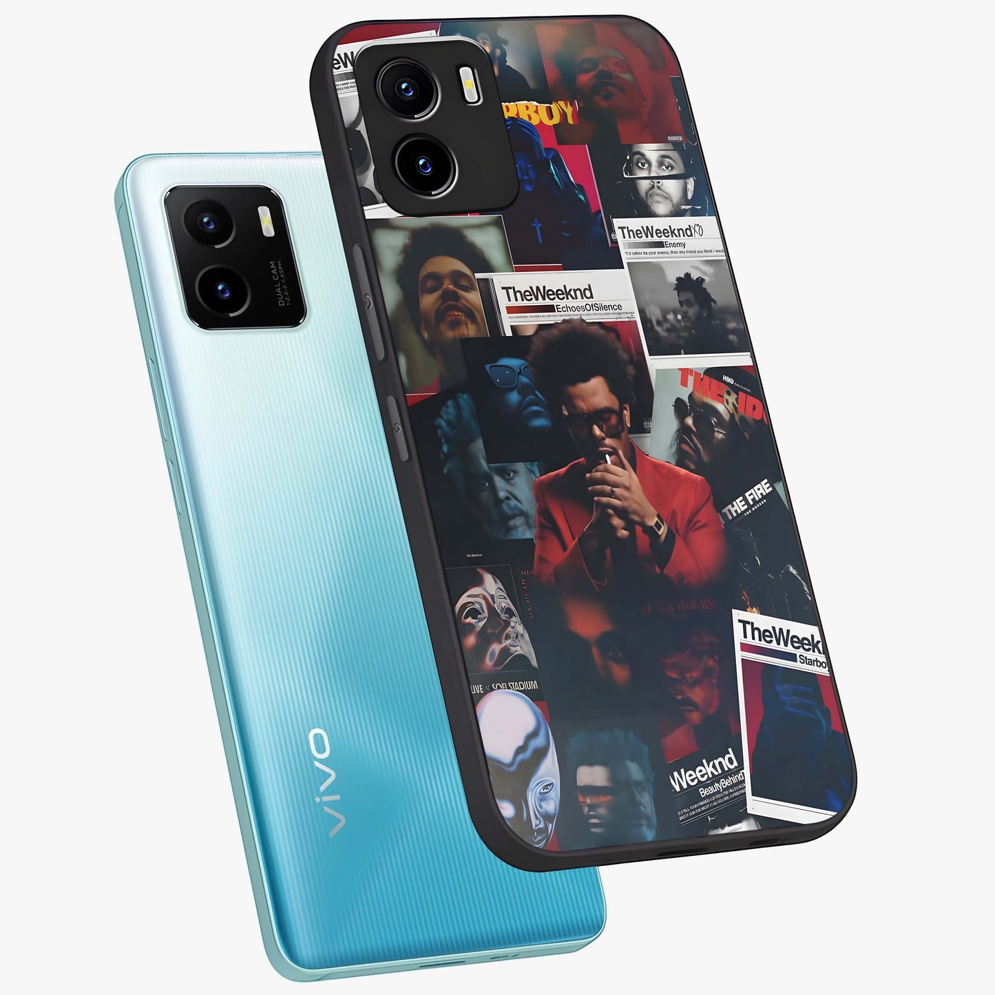 The Weeknd Glass Case displayed in angled mockup highlighting stylish pop culture inspired design with modern aesthetic.