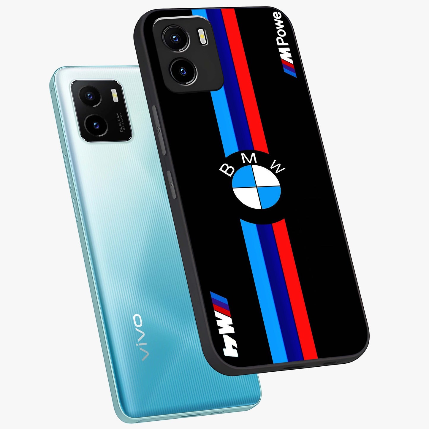 Turbo BMW Beast Glass Case displayed in angled mockup highlighting sleek racing car design with bold automotive aesthetic.