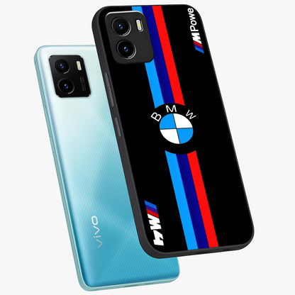 Turbo BMW Beast Glass Case displayed in angled mockup highlighting sleek racing car design with bold automotive aesthetic.