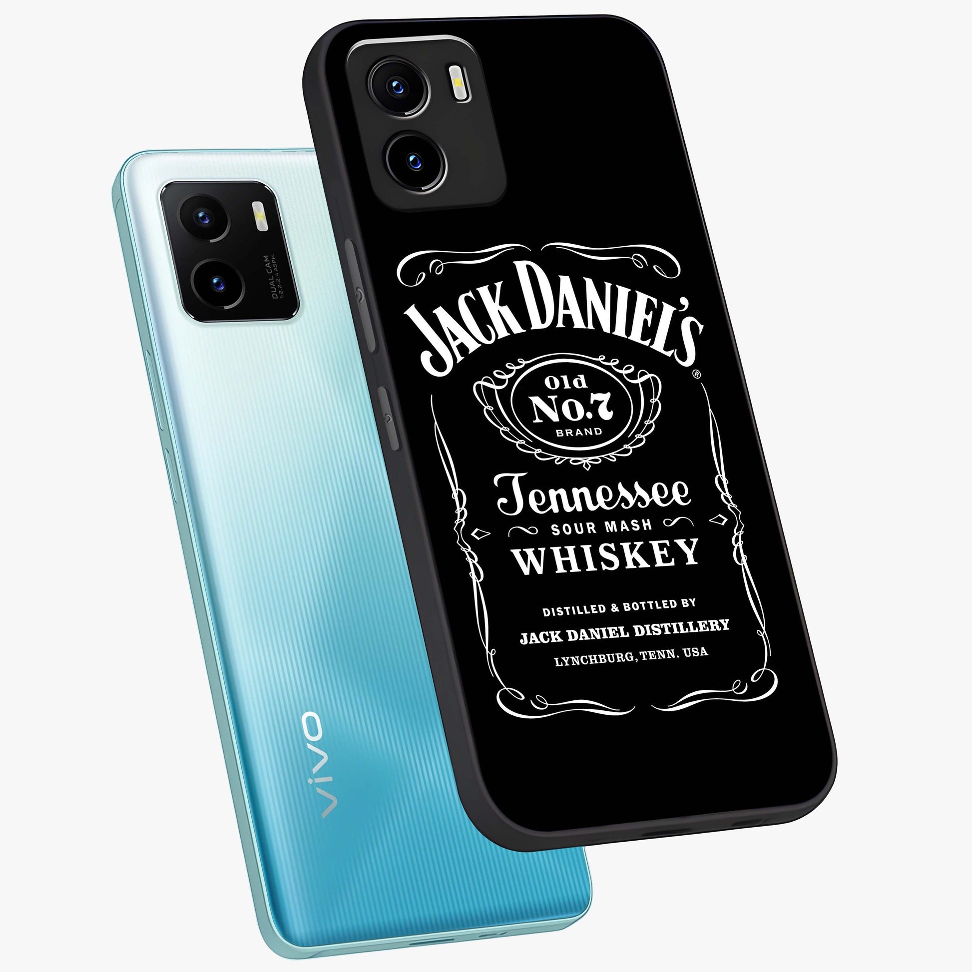 Vintage Whiskey Heritage Glass Case displayed in angled mockup highlighting retro beverage themed design with heritage aesthetic.
