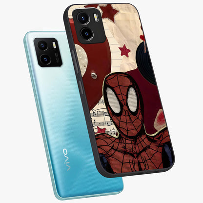 Web Warrior Vibes Glass Case displayed in angled mockup highlighting dynamic web design with comic style aesthetic.
