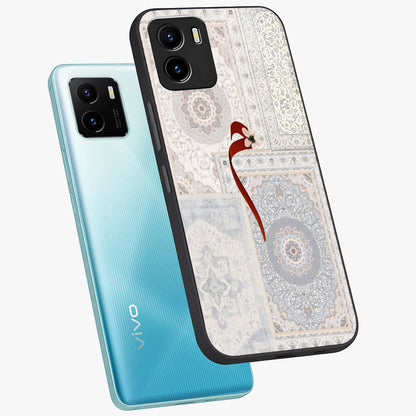 White Aesthetic Bow Glass Case displayed in angled mockup highlighting clean bow design with soft aesthetic style.