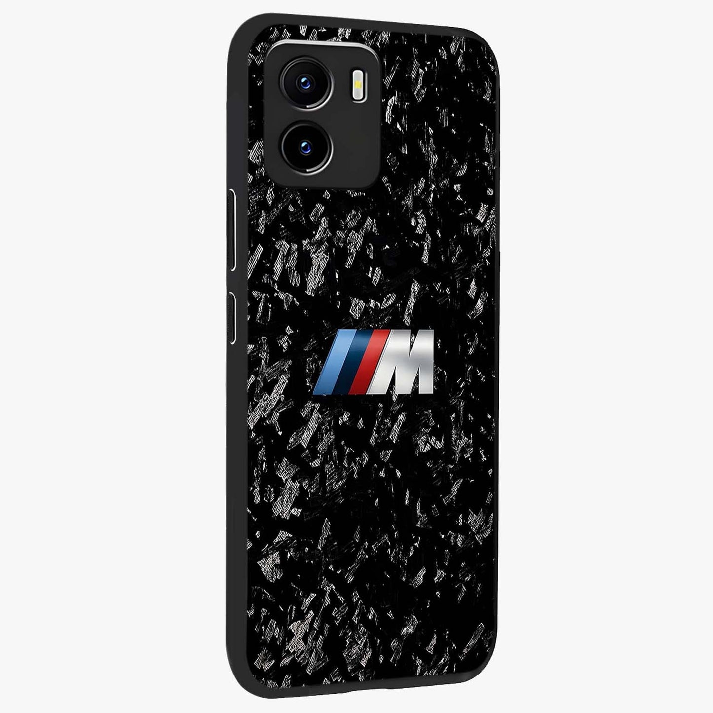 Carbon Speed Mark Glass Case upright view showcasing modern carbon speed graphic with bold automotive theme.