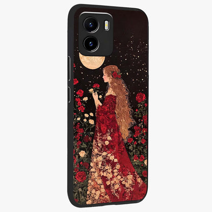 Crimson Dreams Glass Case upright view showcasing dreamy red toned artwork with modern aesthetic style.