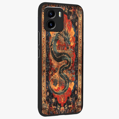 Inferno Dragon Soul Glass Case upright view showcasing intense dragon artwork with fantasy fire theme.