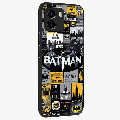 Knight Gotham Rise Glass Case upright view showcasing bold vigilante themed artwork with gothic city vibe.