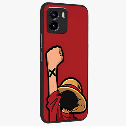 Luffy X Spirit Glass Case upright view showcasing striking anime artwork with adventurous character theme.