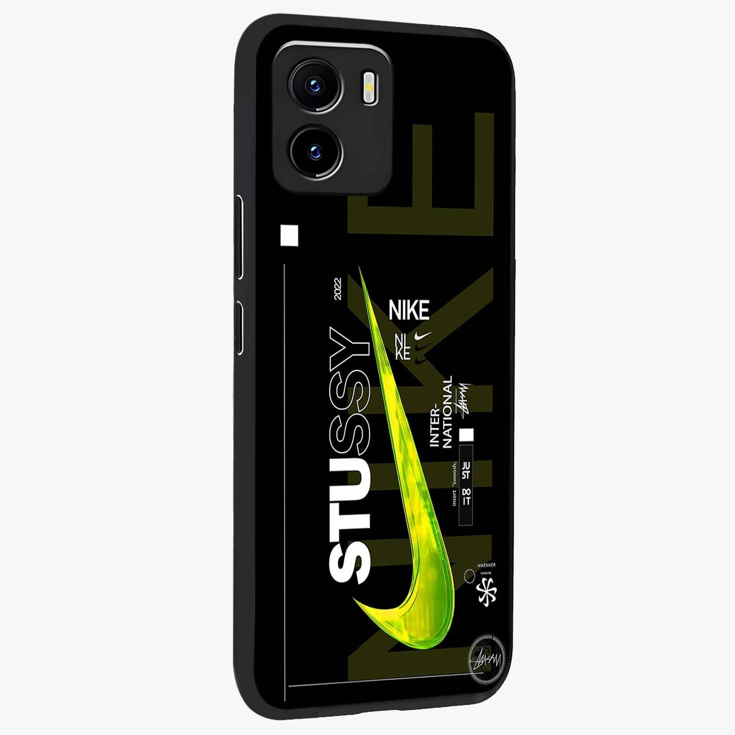 Neon Street Edition Glass Case upright view showcasing colorful neon artwork with modern street culture theme.