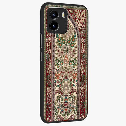 Persian Inspired Glass Case upright view showcasing decorative Persian artwork with rich heritage theme.