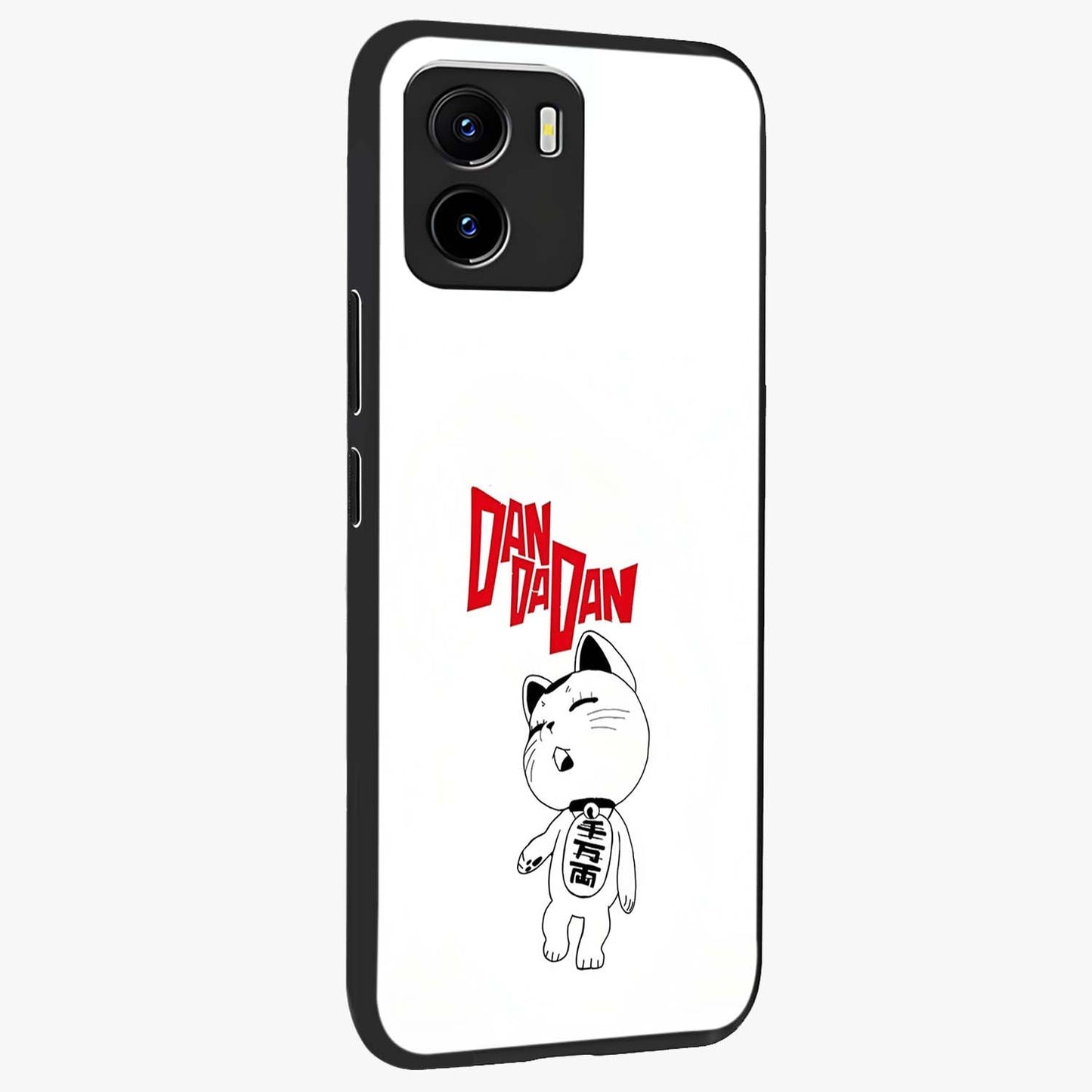 Playful Spirit Charm Glass Case upright view showcasing vibrant charm artwork with fun artistic theme.
