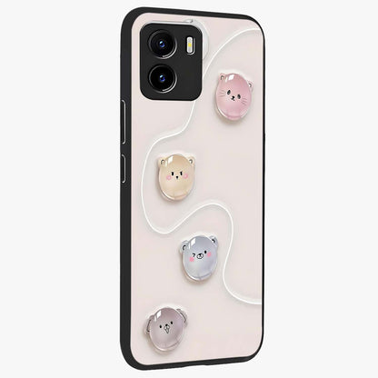 Puffy Face Parade Glass Case upright view showcasing adorable character artwork with cheerful animated theme.