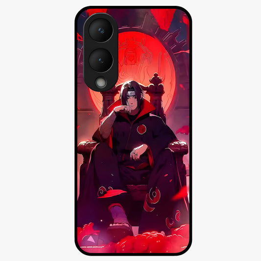 Blood Moon Sovereign Glass Case showing flat back view with mystical blood moon artwork and glossy glass finish.