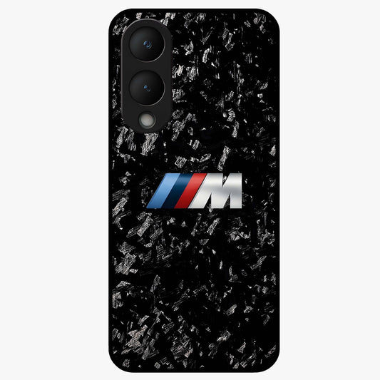 Carbon Speed Mark Glass Case showing flat back view with sporty carbon pattern artwork and glossy glass finish.